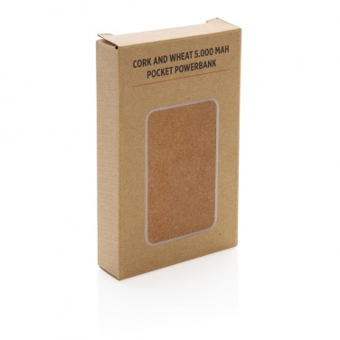 Logotrade corporate gift picture of: Cork and Wheat 5.000 mAh pocket powerbank