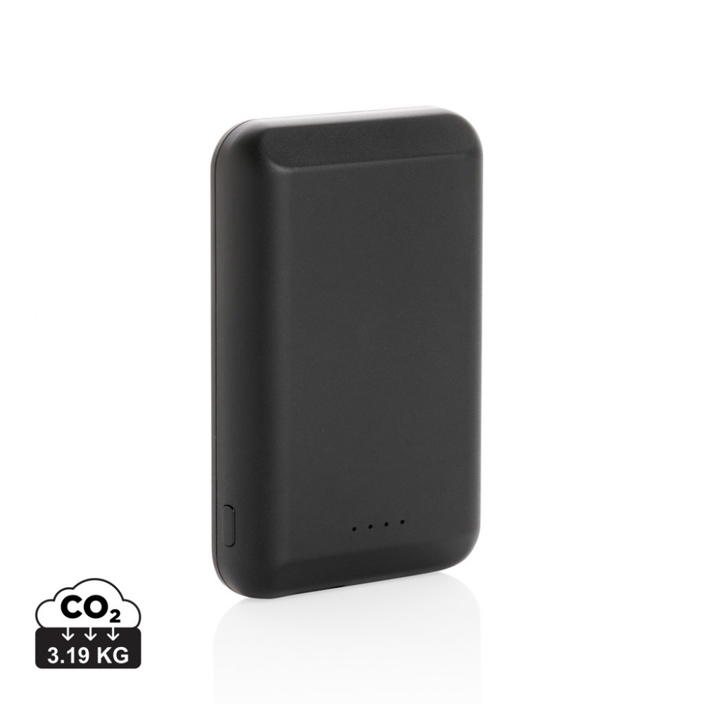 Logo trade promotional gift photo of: Magnetic 5.000 mAh 5W wireless powerbank