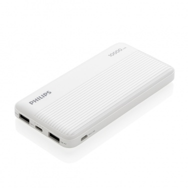 Logo trade promotional gifts image of: Philips 10.000 mAh slim powerbank