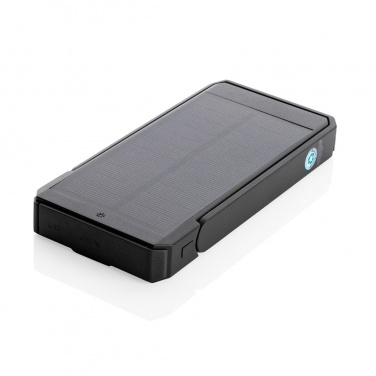 Logo trade promotional product photo of: Skywave RCS recycled plastic solar powerbank 10000 mAh