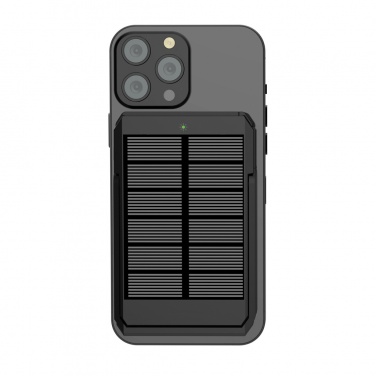 Logo trade corporate gift photo of: Skywave RCS rplastic solar powerbank 5000 mAh 10W wireless