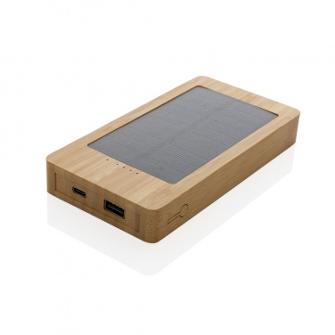 Logotrade promotional merchandise picture of: Sunwick 10.000 mAh Bamboo solar powerbank