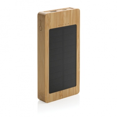 Logo trade promotional giveaways picture of: Sunwick 10.000 mAh Bamboo solar powerbank