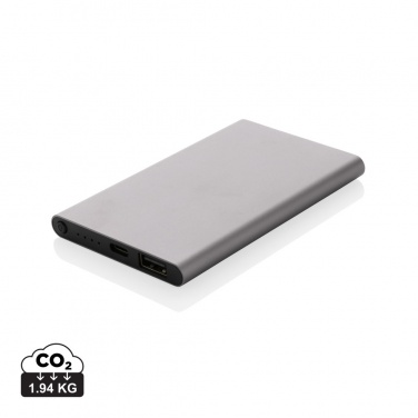 Logotrade promotional item picture of: RCS recycled plastic/aluminum 4000 mah powerbank with type C