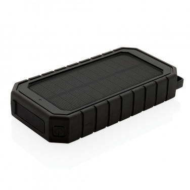 Logotrade promotional gift picture of: RCS recycled plastic Solar powerbank with 10W Wireless