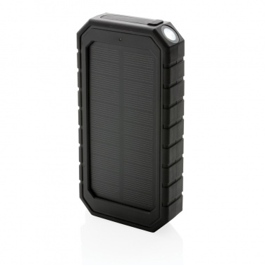 Logo trade business gifts image of: RCS recycled plastic Solar powerbank with 10W Wireless