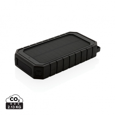 Logo trade promotional product photo of: RCS recycled plastic Solar powerbank with 10W Wireless