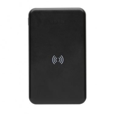 Logo trade promotional products image of: RCS recycled plastic 5.000 mAh 5W wireless powerbank