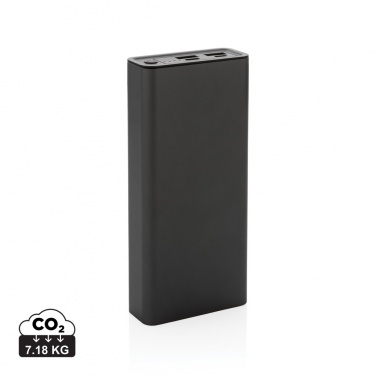 Logo trade promotional merchandise picture of: Terra RCS recycled 20W aluminium powerbank 20.000 mAh