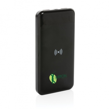 Logo trade corporate gifts image of: RCS standard recycled plastic wireless powerbank