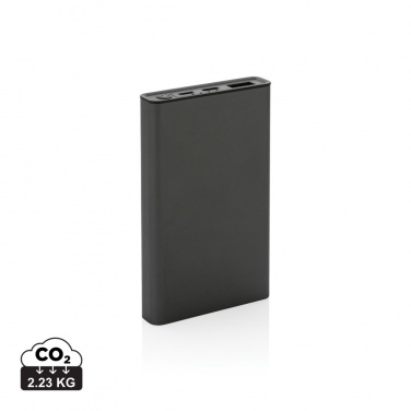 Logo trade corporate gifts picture of: Terra RCS recycled aluminium powerbank 5.000 mAh