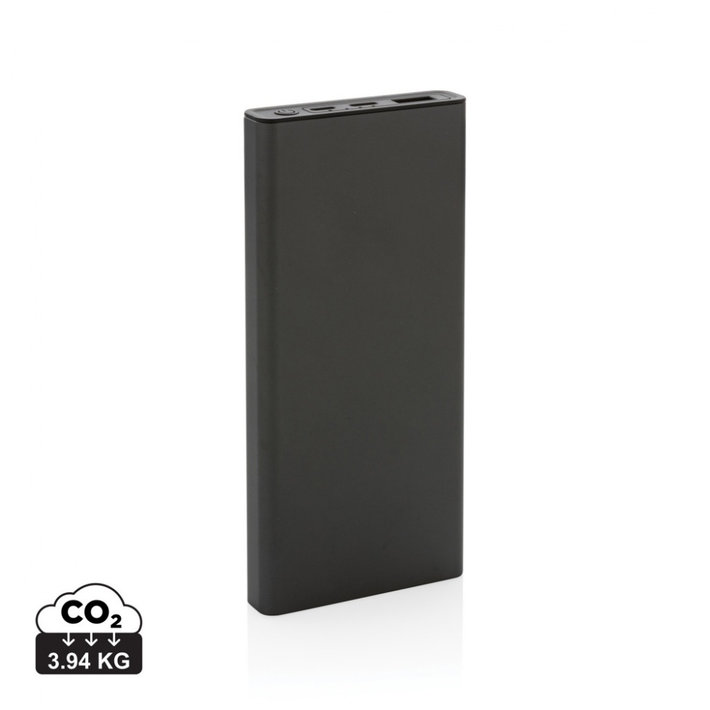 Logo trade promotional merchandise photo of: Terra RCS recycled 18W aluminium powerbank 10.000 mAh