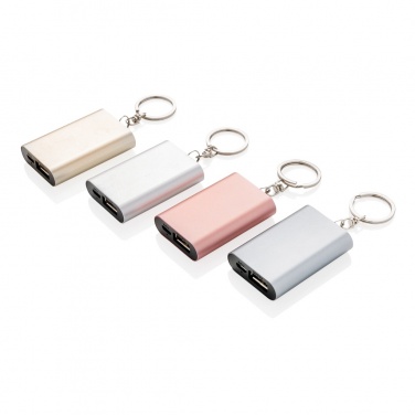 Logo trade promotional gifts image of: 1.000 mAh keychain powerbank