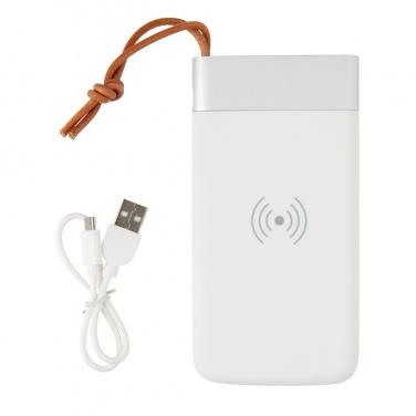 Logo trade promotional products picture of: Aria 8.000 mAh 5W wireless charging powerbank