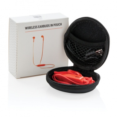 Logo trade advertising products picture of: Wireless earbuds in pouch