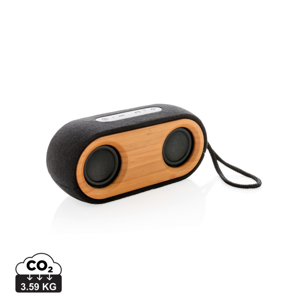 Logotrade promotional products photo of: Bamboo X double speaker