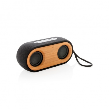 Logo trade promotional product photo of: Bamboo X double speaker