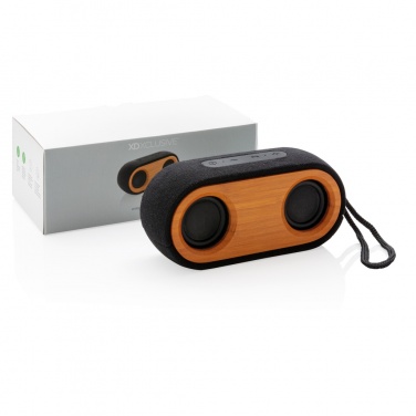 Logo trade promotional gifts picture of: Bamboo X double speaker