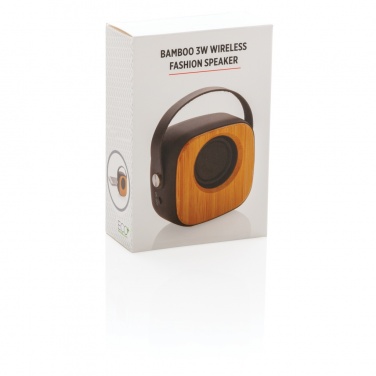 Logotrade promotional item image of: Bamboo 3W Wireless Fashion Speaker