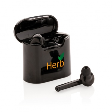 Logo trade promotional gifts image of: Liberty wireless earbuds in charging case