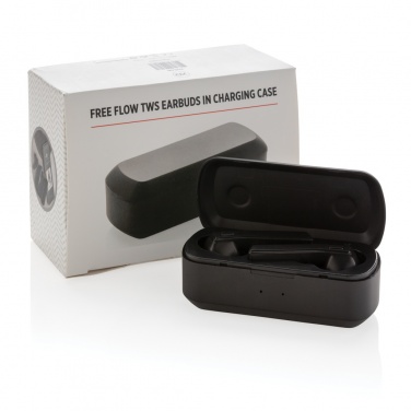 Logotrade advertising product picture of: Free Flow TWS earbuds in charging case