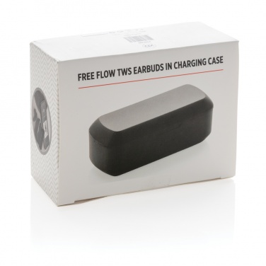 Logo trade promotional products picture of: Free Flow TWS earbuds in charging case