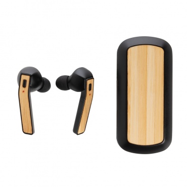 Logotrade business gift image of: Bamboo Free Flow TWS earbuds in case