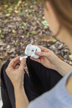 Logotrade promotional item image of: TWS earbuds in UV-C sterilising charging case