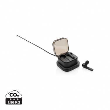 Logo trade advertising products picture of: TWS earbuds in wireless charging case