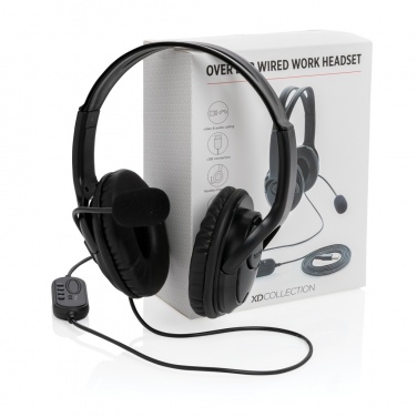 Logotrade promotional item image of: Over ear wired work headset