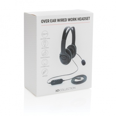 Logotrade promotional item image of: Over ear wired work headset