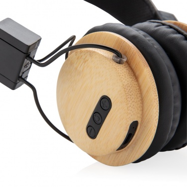 Logotrade business gift image of: Bamboo wireless headphone