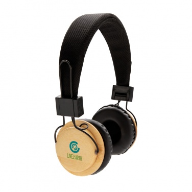 Logotrade promotional giveaways photo of: Bamboo wireless headphone