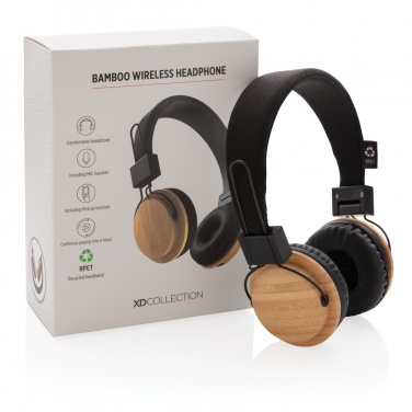 Logotrade business gifts photo of: Bamboo wireless headphone