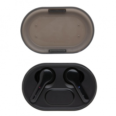 Logotrade advertising product image of: Light up logo TWS earbuds in charging case