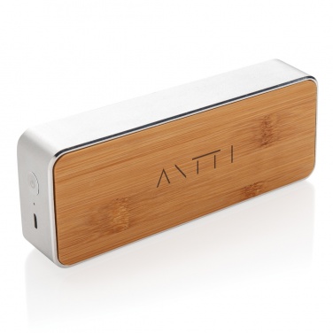 Logo trade corporate gifts image of: Nevada Bamboo 3W wireless speaker