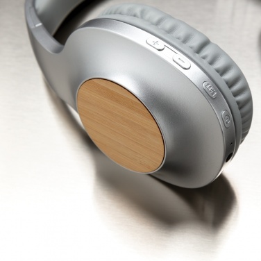 Logo trade promotional gifts picture of: Dakota Bamboo wireless headphone