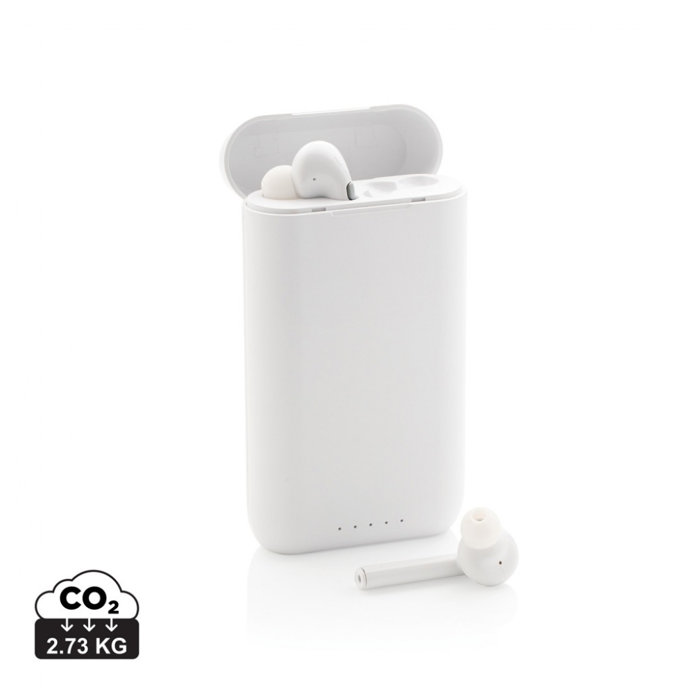 Logotrade promotional items photo of: Liberty TWS earbuds with 5.000 mAh powerbank