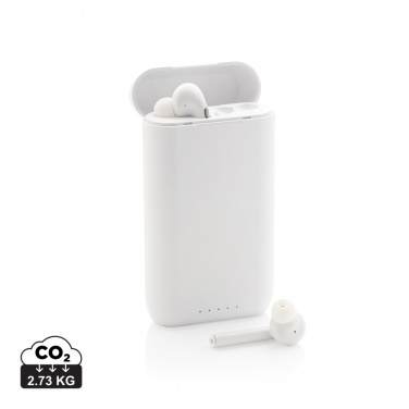 Logo trade advertising product photo of: Liberty TWS earbuds with 5.000 mAh powerbank