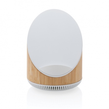 Logotrade promotional gift picture of: Ovate bamboo 5W speaker with 15W wireless charger