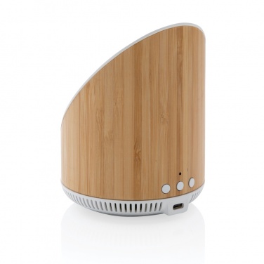 Logotrade corporate gift image of: Ovate bamboo 5W speaker with 15W wireless charger