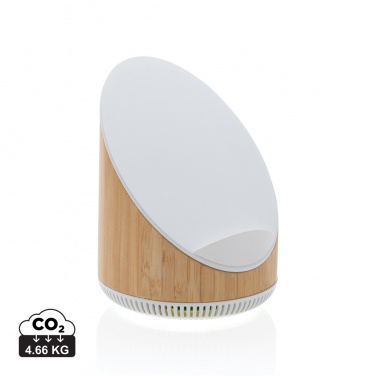 Logo trade promotional item photo of: Ovate bamboo 5W speaker with 15W wireless charger