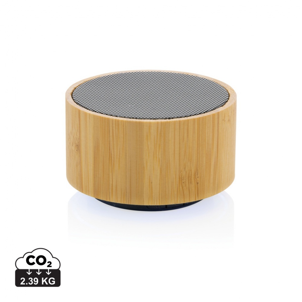 Logo trade advertising product photo of: RCS recycled plastic and bamboo 3W wireless speaker