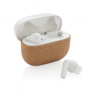 Logotrade corporate gift image of: Oregon RCS recycled plastic and cork TWS earbuds