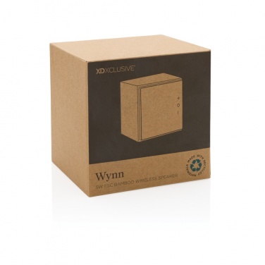 Logo trade promotional giveaway photo of: Wynn 5W bamboo wireless speaker