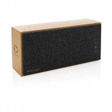 Logo trade business gifts image of: Wynn 20W bamboo wireless speaker