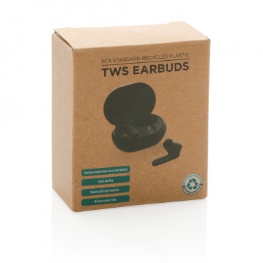 Logotrade promotional products photo of: RCS standard recycled plastic TWS earbuds