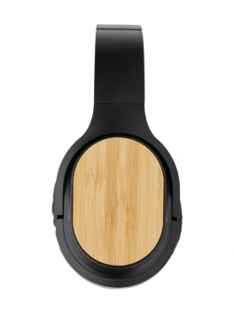 Logotrade promotional product image of: RCS and bamboo Elite Foldable wireless headphone