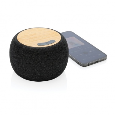 Logo trade corporate gifts picture of: RCS Rplastic/PET and bamboo 5W speaker