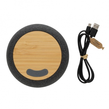 Logotrade business gift image of: RCS Rplastic/PET and bamboo 5W speaker